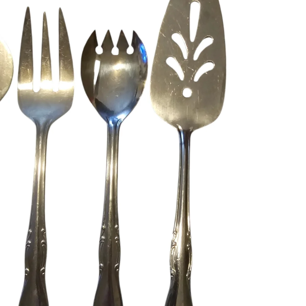 Vintage Castle Court Stainless steel Flatware Serving Pieces